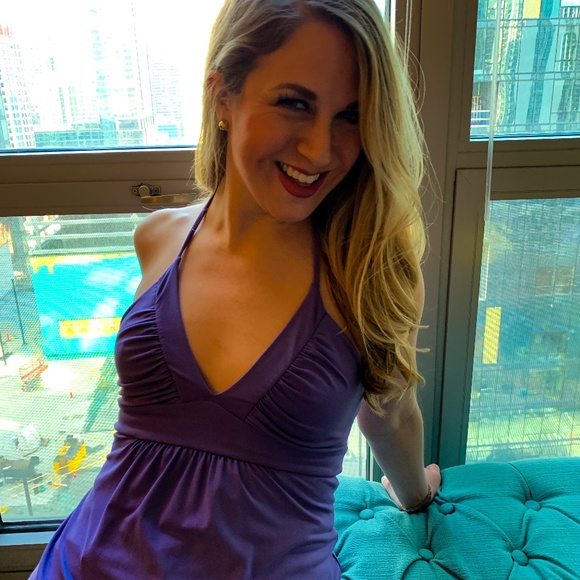 Susan Monaco Purple Halter Top - Picture 4 of 5